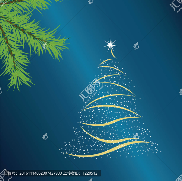 由星星組成的新年樹