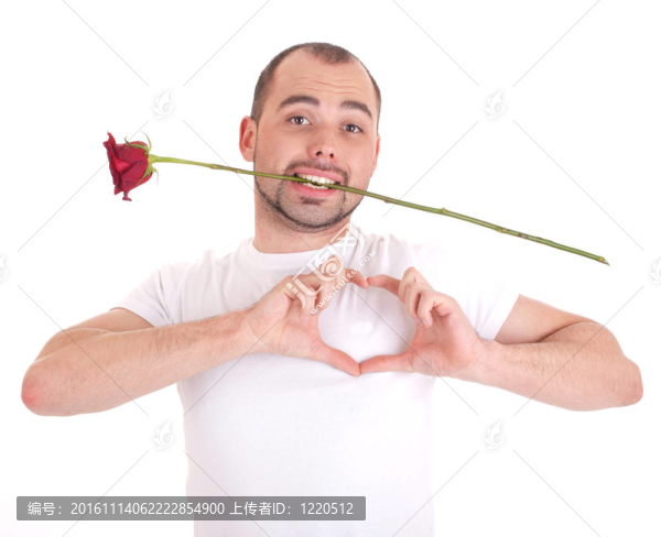 帶花的年輕人