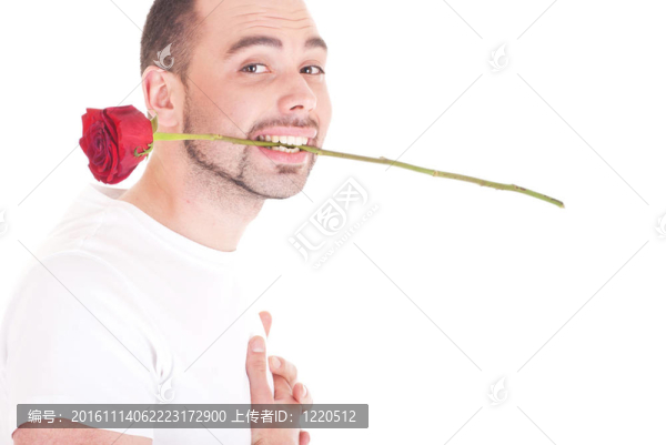 帶花的年輕人