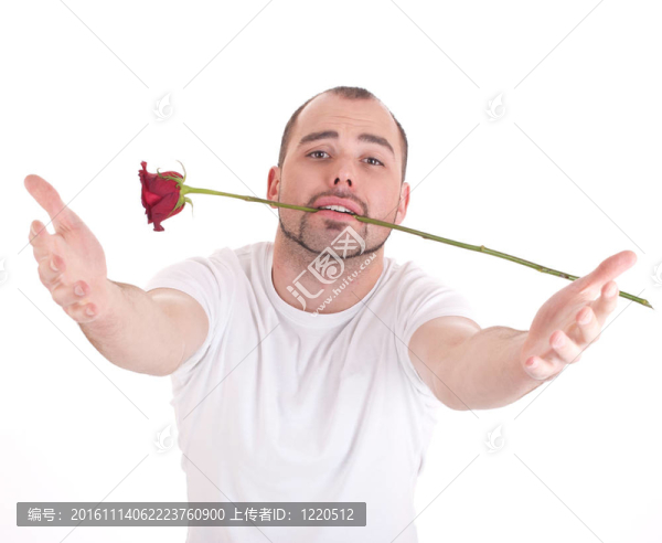 帶花的年輕人