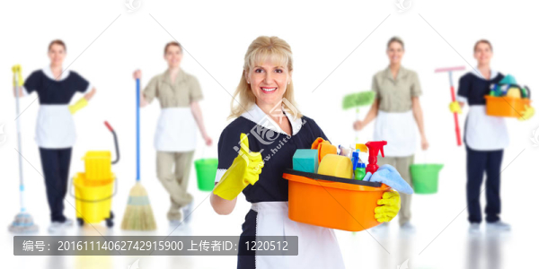 清潔女工。