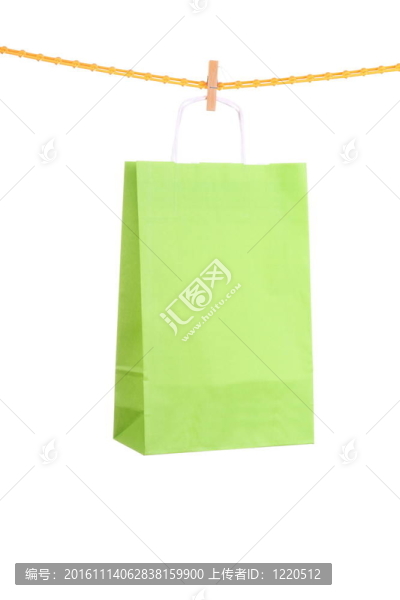 購物青瓷綠色禮品袋分離