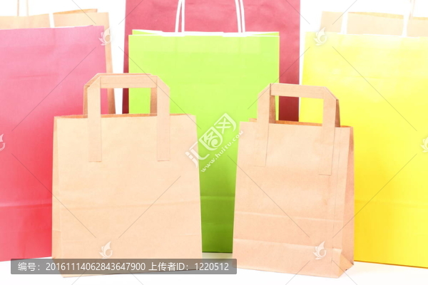 購物棕色禮品袋背景