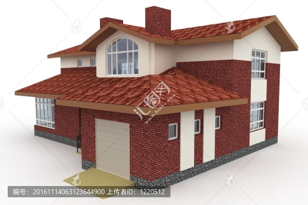 白色3D房子