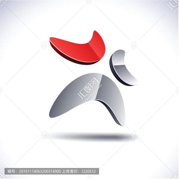 抽象三維圖標(biāo)。