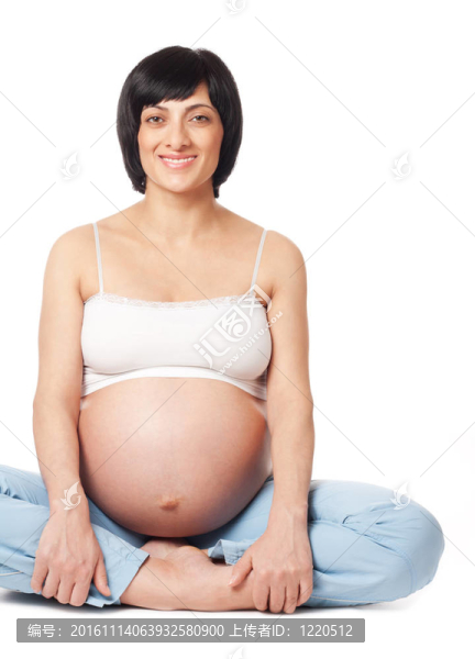 微笑的孕婦