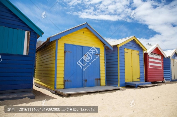澳大利亞多彩的海灘小屋