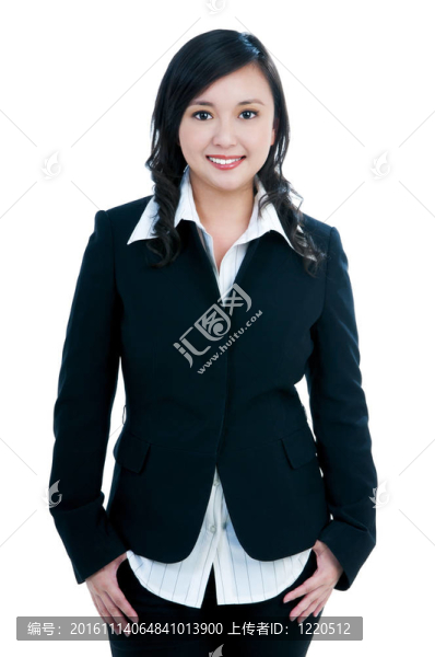 漂亮的女商人微笑