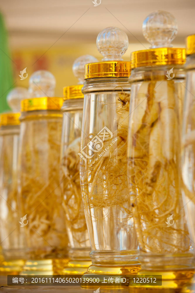 行瓶裝人參展示