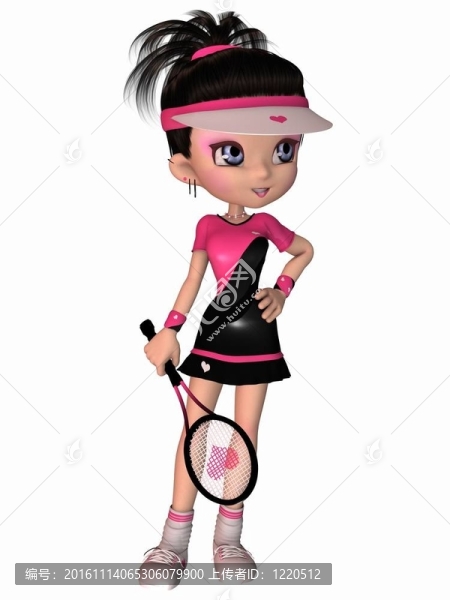 可愛的網(wǎng)球選手-匯圖網(wǎng) www.fosd68.com 可愛的網(wǎng)球選手