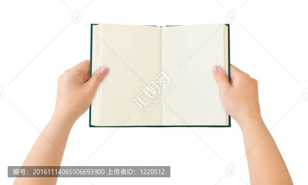 手打開書