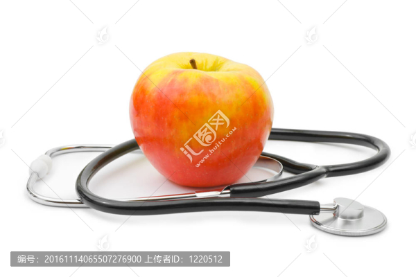 醫(yī)用聽診器和蘋果