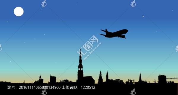 飛機在天空中飛行