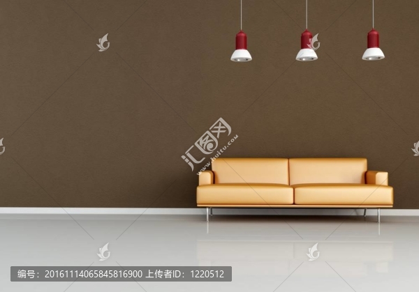 現(xiàn)代的橘色沙發(fā)
