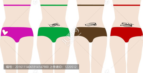 美女女孩背上紋身