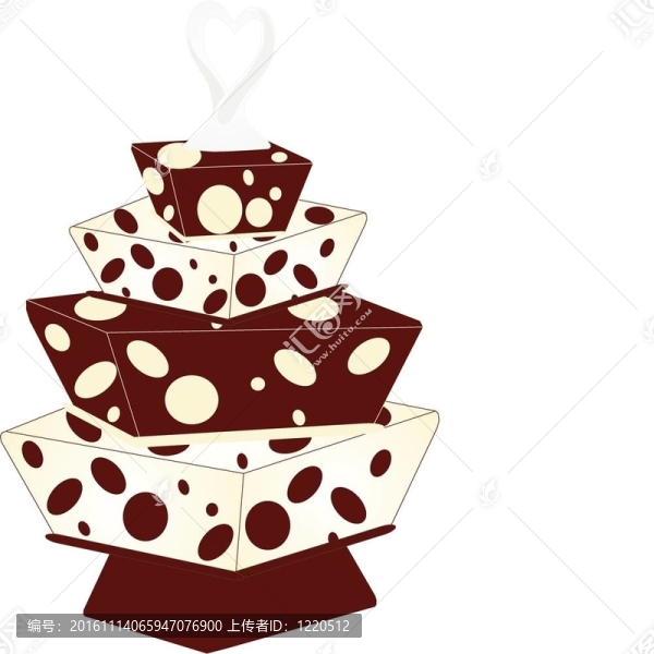 帶點(diǎn)的3層蛋糕