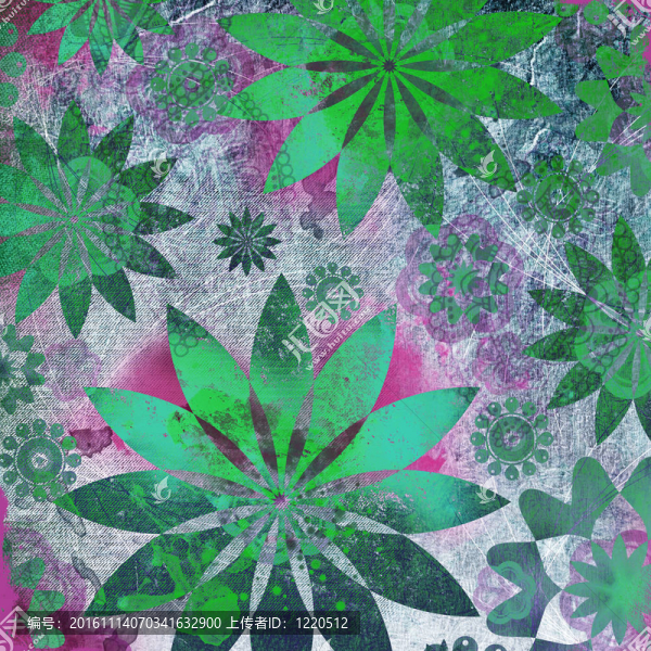 老式花垃圾剪貼簿的背景