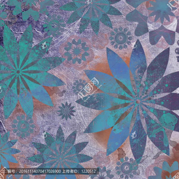 老式花垃圾剪貼簿的背景