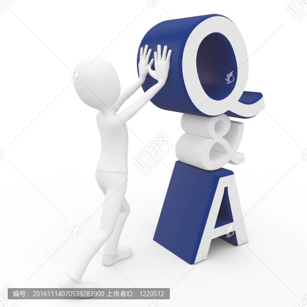 三維人與問題和答案的跡象