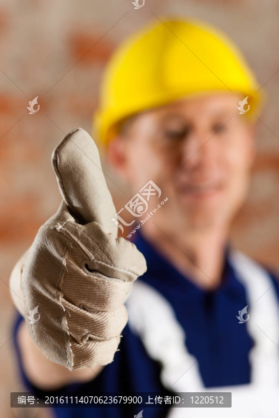 友好可靠的施工工人