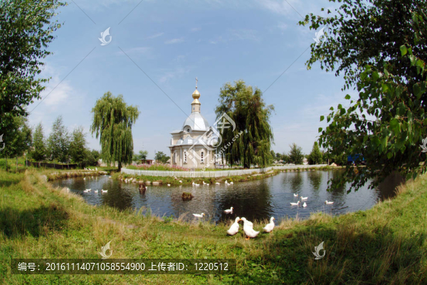 湖中間的一座小教堂-匯圖網(wǎng) www.fosd68.com 湖中間的一座小教堂
