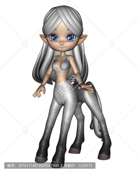 可愛卡通女半人馬-斑紋