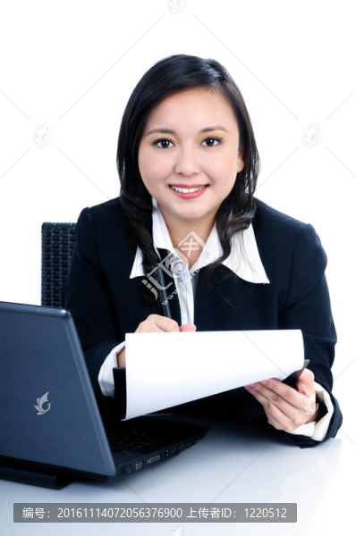 快樂的女商人的工作