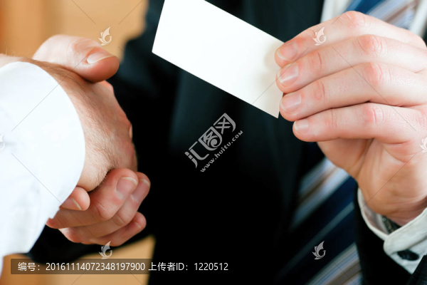 商人交名片