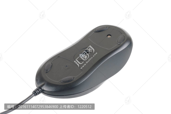 黑白背景下的黑色激光電腦鼠標(biāo)