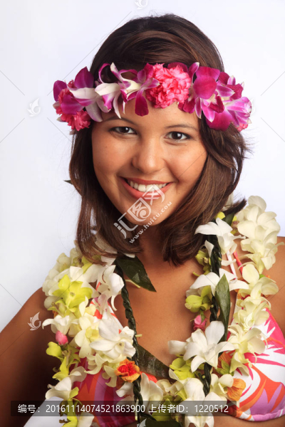 夏威夷女孩的肖像