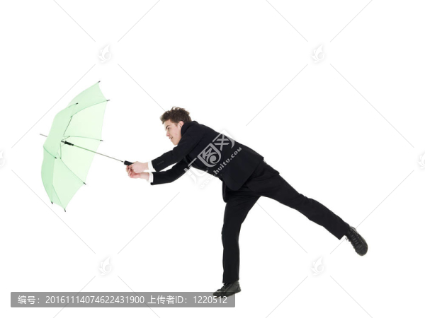 帶傘的年輕人