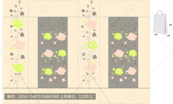 花卉袋模板