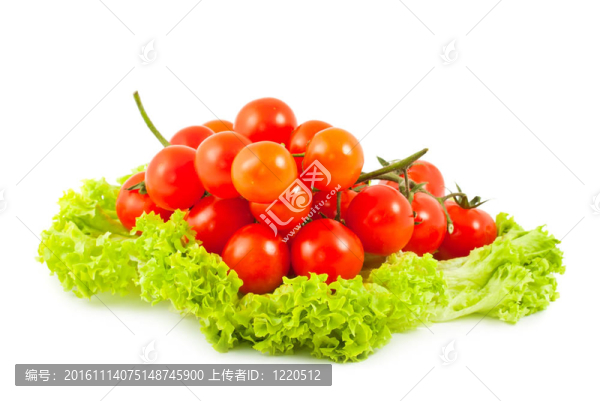 西紅柿櫻桃和綠色沙拉