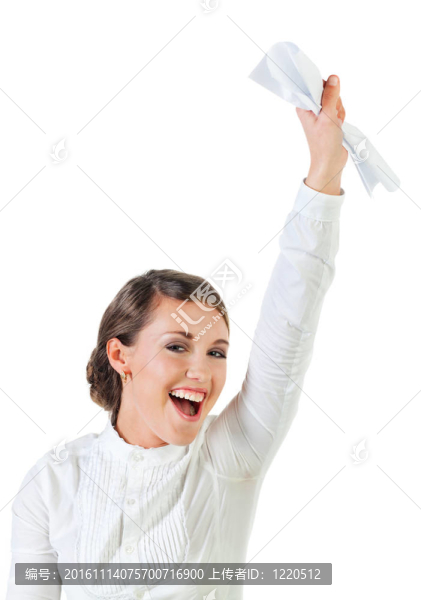 快樂成功的女商人