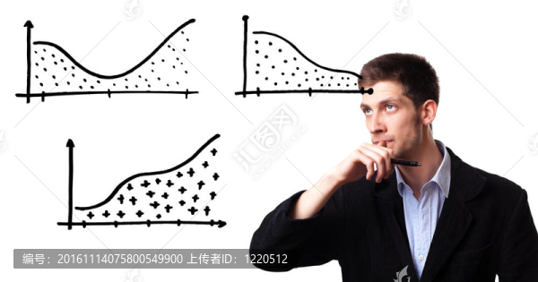 在白板上銷售利潤(rùn)增長(zhǎng)的商人