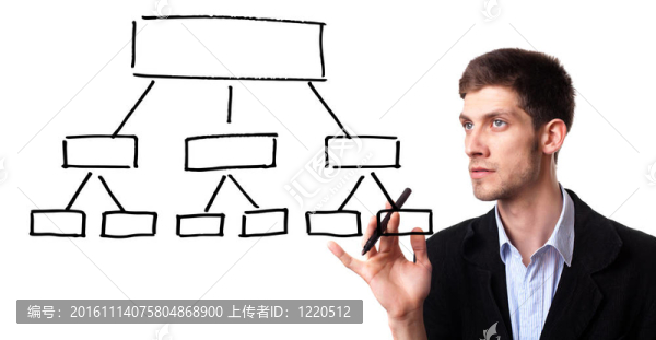商家在白板上繪制圖表