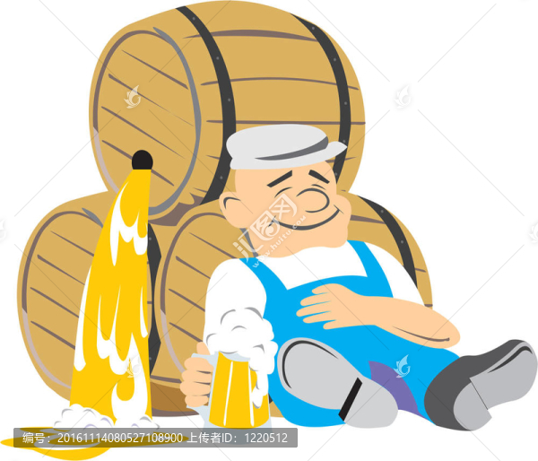 男人和啤酒