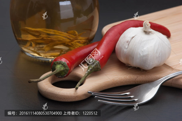 大蒜和紅辣椒