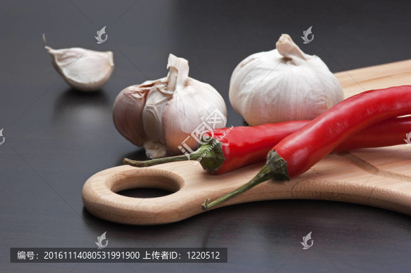 大蒜和紅辣椒