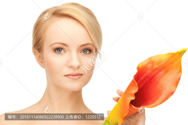 美麗的女人calla,flower