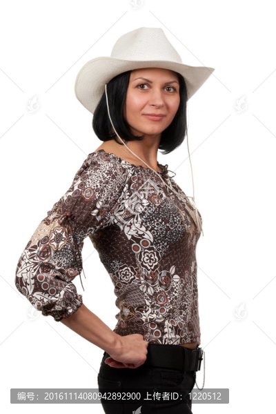 牛仔帽上的女人