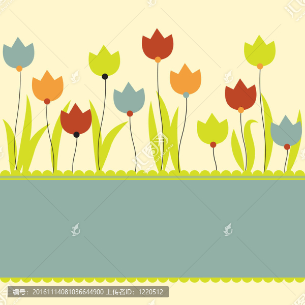 花卉背景。插畫