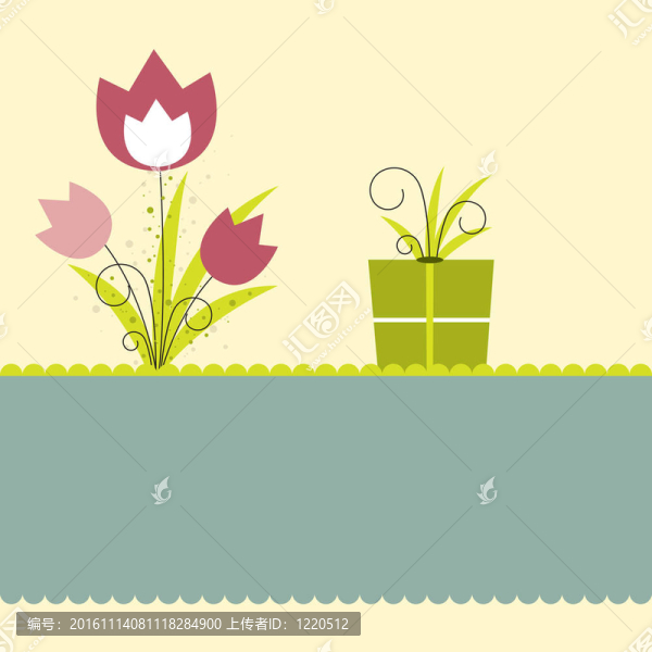 花卉背景。插畫