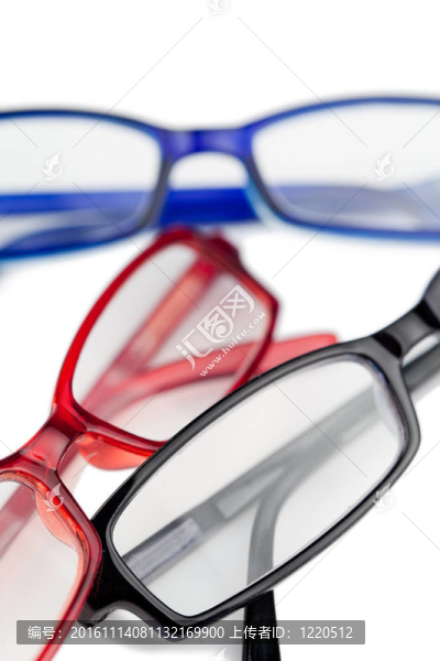 黑色的紅色和藍(lán)色的眼鏡