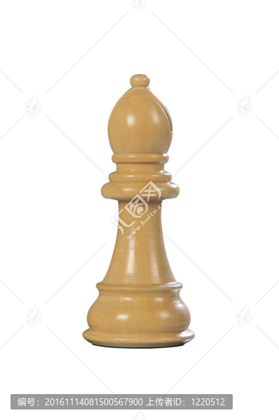 木制棋：主教（白色）