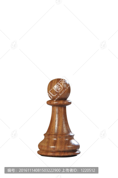 木制棋：Pawn（黑色）