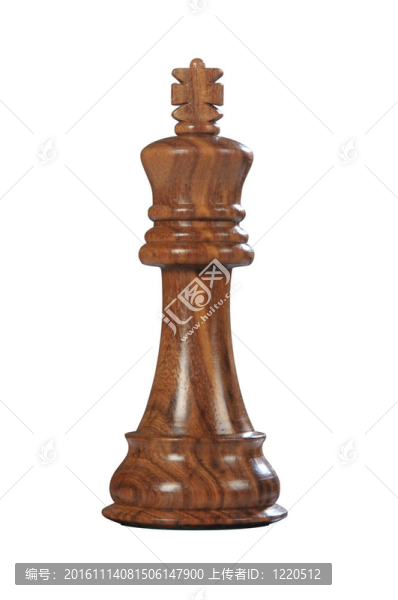 木制棋：國王（黑色）