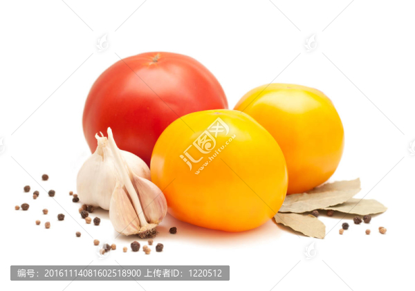 番茄；大蒜；香葉；香菜和辣椒