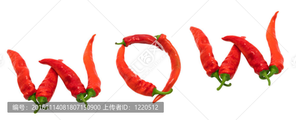 由紅辣椒組成的文字