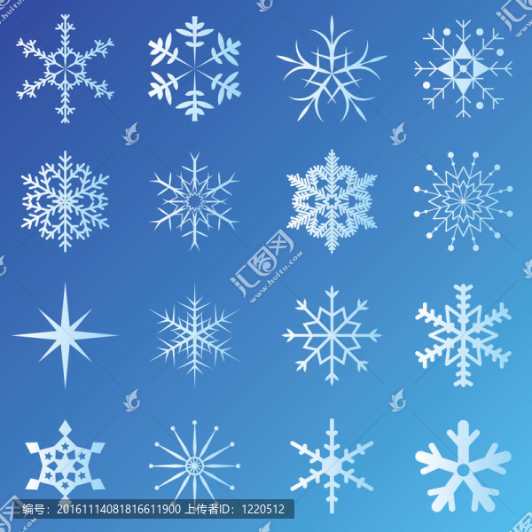 藍(lán)色背景的雪花